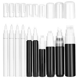 Refillable Glue/Paint Markers 10 Pcs/Pack, [0.5mm-15mm] Various Sizes - Easily Apply Glue & Dispense Paint or Permanent Acrylic - Suitable for Car, Leather, Wood, Furniture, DIY, and Graffiti Art