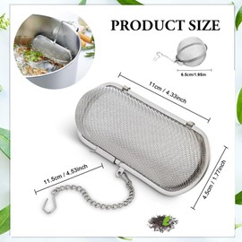 2 Stück Gewürzsieb Zum Mitkochen, Gewürzei, Edelstahl Teeei, Teesieb Gewürzkugel, Groß Gewürzbeutel Gewürzsäckchen, Tee Aus für Gewürz, Gewürzei-Gewürzsieb Gewürzfilter, Gewürzteefilter Kette Kochen