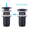 Drain Fitting with Overflow Black Matt, Keymark Universal Drain Valve