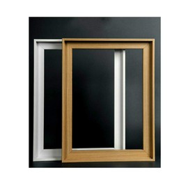 GVS-ART DIY Floating Frame for 8X10/20.3X25.4cm Stretched Canvas,0.6-0.8"/1.5-2cm Deep.Picture Art Wall Décor,Art Canvas Brown Frame,a Frame Kit,Cut to Pieces,No Canvas Included
