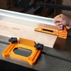 POWERTEC Tandem Featherboard and L-Push Stick Fits Table Saw, Router