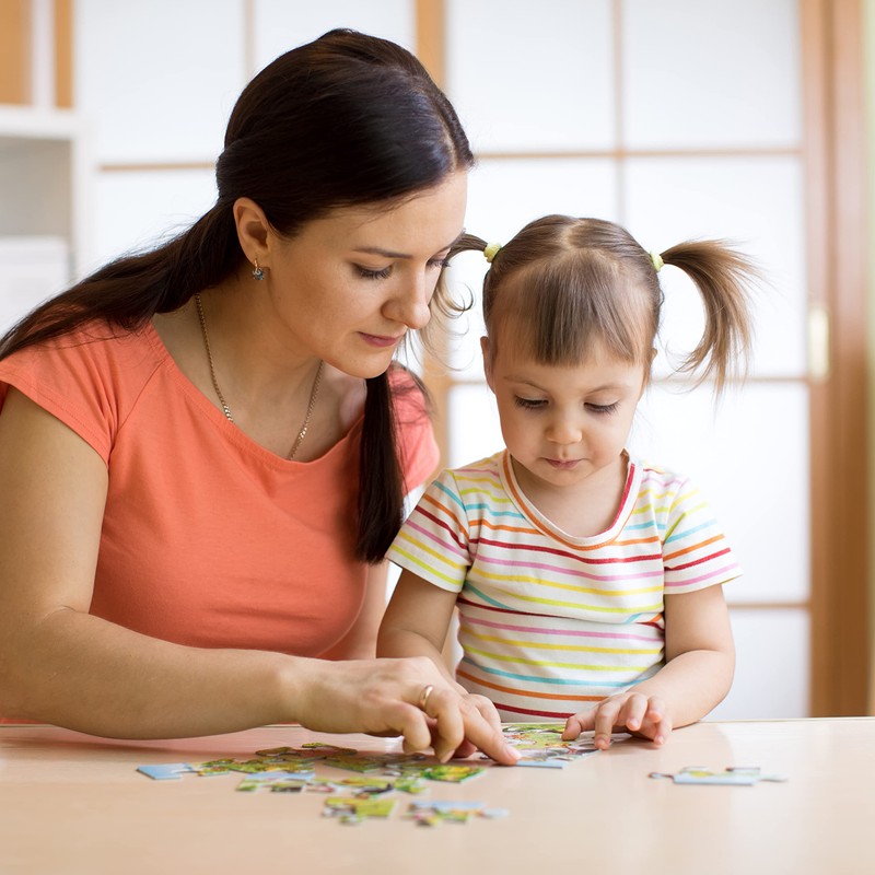 Puzzles for Kids Ages 4-8, 14 Pack Wooden Jigsaw Puzzles