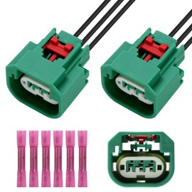 Uzoli Headlight Connector Wiring Harness for Chrysler Jeep - Replaces 68064997AA - Compatible with Daytime Running Lamp & Parking Light H13 (2 PCS)