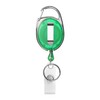 Karteo Yo-yo ID Card Holder Extendable Green [Pack of 1]