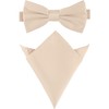 Ladeheid Men's Slim Bow Tie & Pocket Square Set M/P