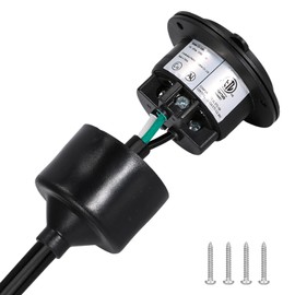 Flanged Outlet NEMA 5-15R, 2-Pole 3-Wire Socket 15 Amps 125V Recessed Male Outlet Single Round Female Receptacle with Waterproof Covers,Weather Resistant for RV, Camper, Marine,ETL Listed