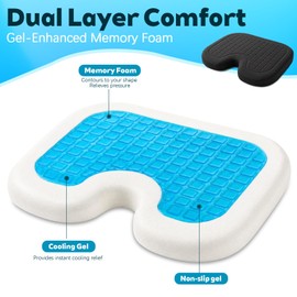 Gerrii 2pcs Stadium Seat Cushions Bleacher Seat Pads for Outdoor Indoor