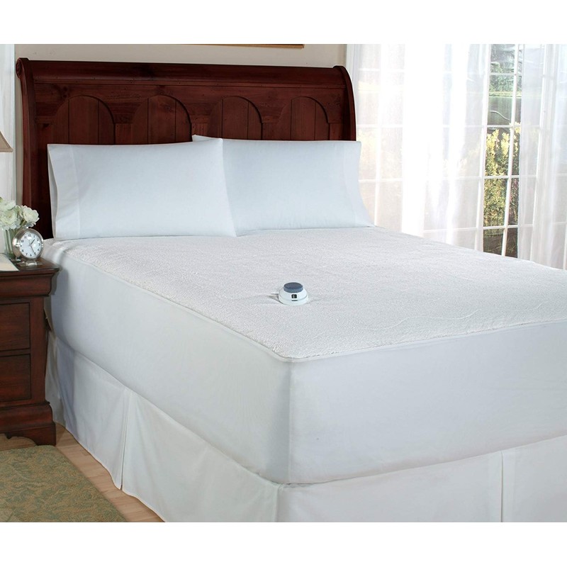 Heated Mattress Pad - Ultra-Thin Wiring w/Micro-Velour Plush Top &