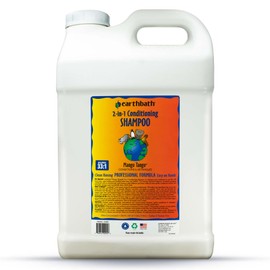 earthbath 2-in-1 Conditioning Dog Shampoo- Gentle Shampoo and Conditioner for Smelly Dogs, Dog Wash in Bulk, Softens and Detangles, Use for Pet Grooming, Dilutes 33:1- Mango Tango, 2.5 Gallon (1 Pack)