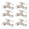 Lyaciomn 6Pcs Hinge Pin Nickel Color Door Stopper Adjustable Heavy