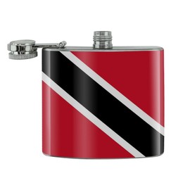 Trinidad and Tobago Country Flag Stainless Steel 5oz Hip Drink Kidney Flask