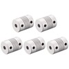 sourcing map 5 Pieces 5 mm to 10 mm Aluminium