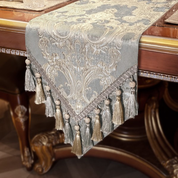 Loom and Mill Luxury Table Runner 72 Inches Long, Elegant