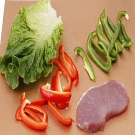 Grill Mat,BBQ Sheets Non Stick Reusable Washable Heat Resistant 260℃ for Charcoal Gas Electric Grill to Grilling Meat Veggies Seafood Eggs 4 Packs Copper