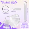200 Stück transparente Nagelmusterstäbchen mit Ring, runde transparente Nagelproben-Sticks, blanko
