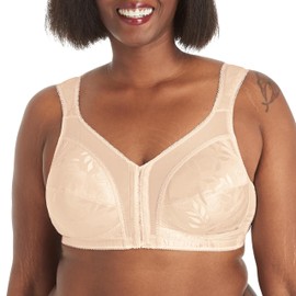 PLAYTEX Women's 18 Hour Supportive Flexible Back Front Close Wireless Bra US4695, Light Beige, 40DDD