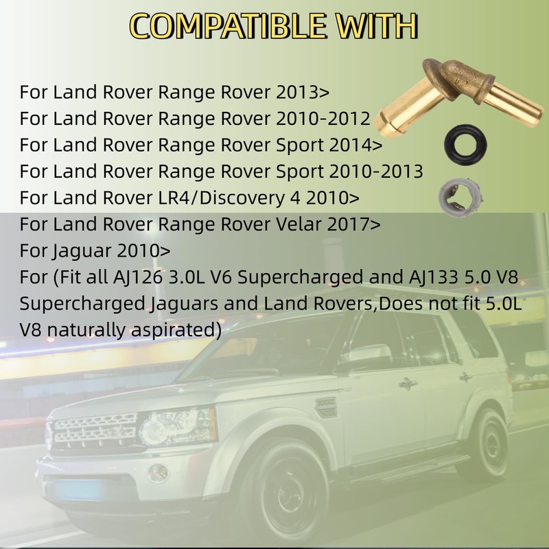 LR048474 LR049990 C2Z28258 Thermostat Water Outlet Hose Connector Kit Compatible
