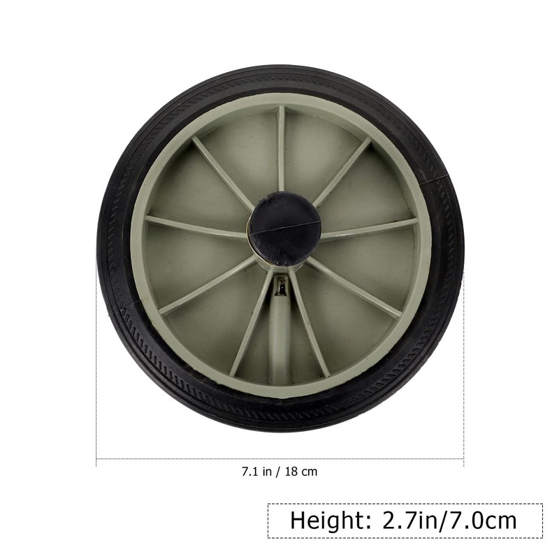 Happyyami Garbage Container Wheels 2Pcs Trash Can Garbage Can Rubber