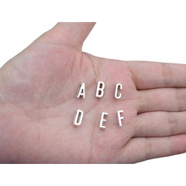 YYaaloa A-Z 26 Alphabet Letter Bracelet Charms (4 set / 104pcs) DIY Charms Pendant for Crafting, bracelet Jewelry Making Accessory (Alphabet Letter 104pcs silver)