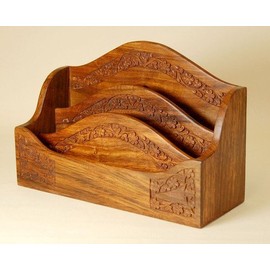 Solid Wood Letter / Paper Rack (N)