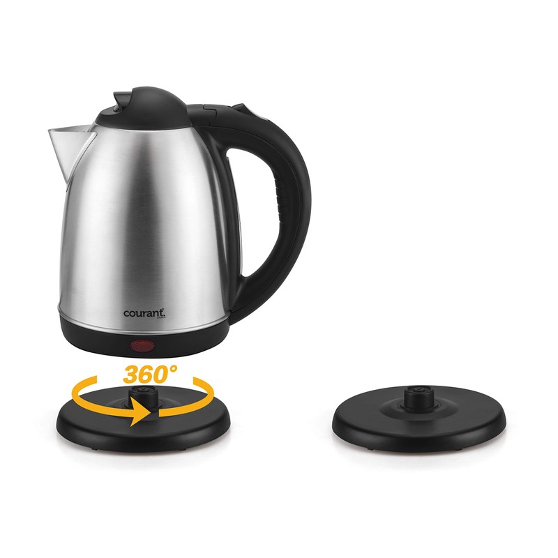 Courant Cordless 1.2L Electric Kettle Stainless Steel, Great for tea