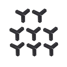 sourcing map Metal Box Corner Protection Edge Cover Edge Protection 33 x 33 x 33 mm - Pack of 8 (Black)