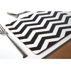 Premier Housewares 1203624 Chevron Placemats - Set of 4, Black/White,
