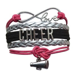 Girls Cheerleading Bracelet, Cheer Gifts- Cheer Jewellery- Cheer Bracelet- Adjustable Cheer Charm Bracelet- Gift For Cheerleaders, Cheer Teams & Cheerleading Coaches