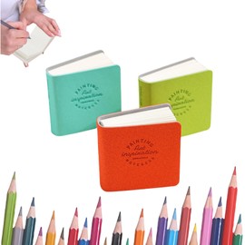 Pocket Sketchbook,Tiny Travel Watercolor Book,Portable Square Pure Color Small Watercolor Sketchbooks,Watercolour Sketchbooks,Leather Sketchbook,Suitable for Painting, Drawing(Dopamine Color Series)