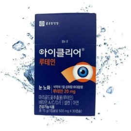 Chong Kun Dang [Chong Kun Dang] iClear Lutein 500mg Eye Health Cha Inpyo 30 Capsules / [종근당] 아이클리어 루테인 500mg 눈건강 차인표 30캡슐 X 1 TB (30680684) 기본