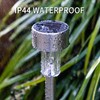 GIGALUMI Solar Pathway Lights, Stainless Steel IP44 Waterproof Auto On/Off