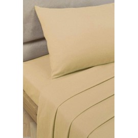 CreationsMart Luxury Bedding 100% Egyptian Cotton 40CM/16 Extra Deep Fitted Sheets (Beige, King)