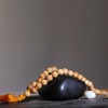 HealthAndYoga(TM) NatureSooth Mala Beads - Superior Grade Tulsi Wood