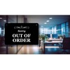 OriginDesigned Black 'Sorry OUT OF ORDER' Acrylic Sign, 5.5" x