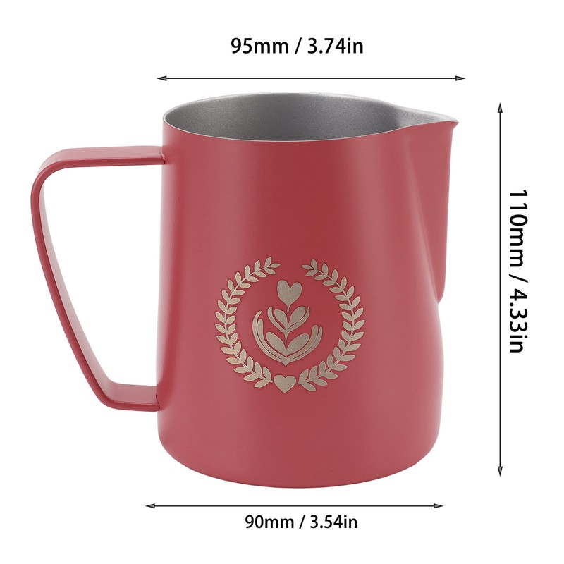 Frothing Pitcher 304 Stainless Steel Pull Flower Cup Coffee Milk