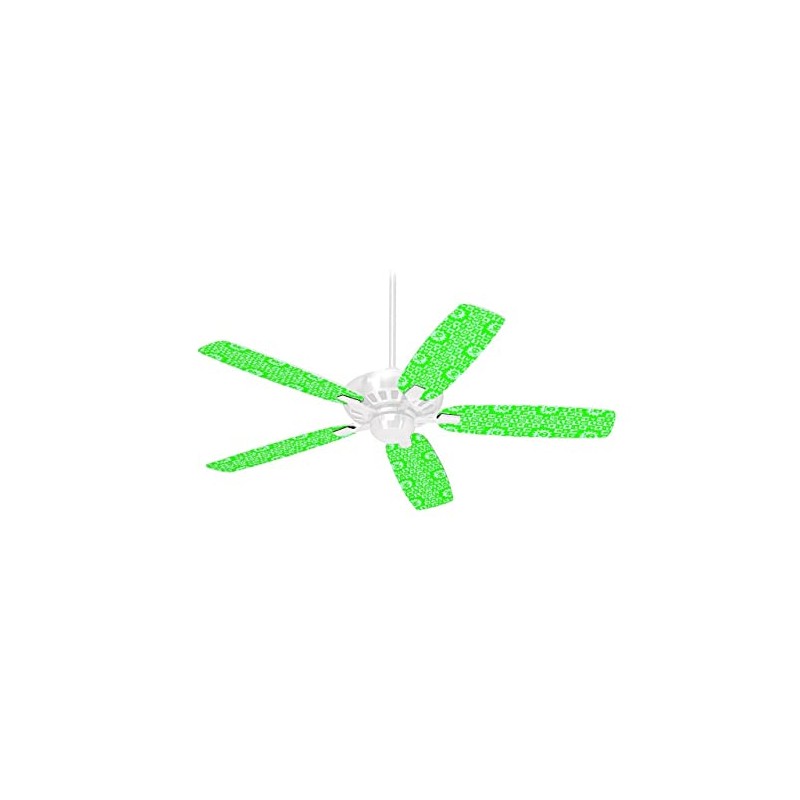 Gothic Punk Pattern Green - Ceiling Fan Skin Kit fits
