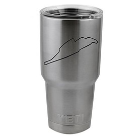 Circuit Gilles Villeneuve F1 Track Map Vinyl Sticker Decal for Yeti Mug Cup Thermos Pint Glass (4" Wide - Decal ONLY, NO Cup)