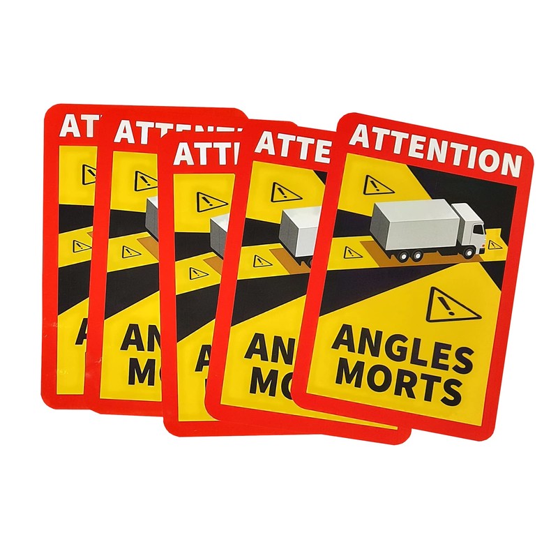 MDlabels Pack of 5 Angles Morts for Trucks, Buses and