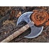 WARIVO KNIFE Custom Handmade Hand-Forged Carbon Steel Hunting Axe Viking