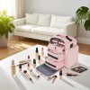 Maletín De Maquillaje Rosa Con 4 Bolsas Organizadoras