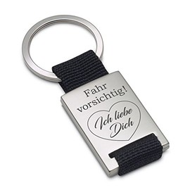 Lieblingsmensch Key Ring Model: Fahr vorsichtig Ich liebe Dich, Textile band