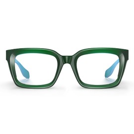 VISOONE Spring Hinge Blue Light Blocking Glasses Square with Anti Computer Glare for Gaming Women MONTANA