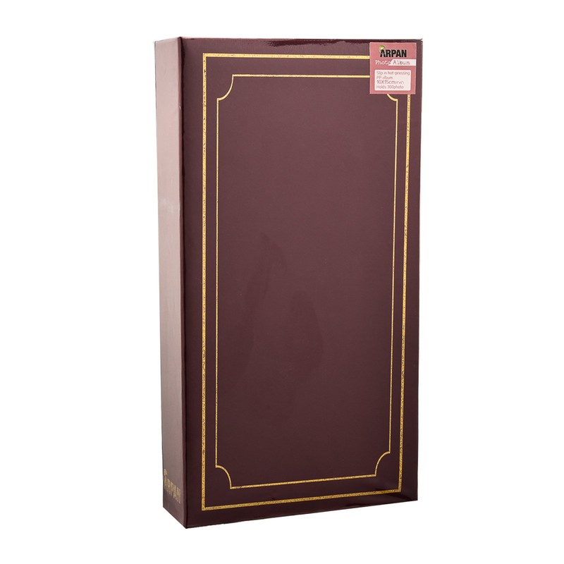 Arpan 6x4 Plain Photo Album with 300 Pockets Burgundy