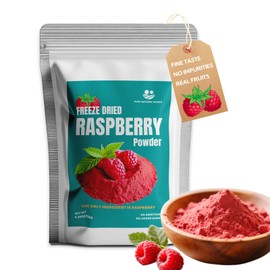 Premium Freeze Dried Raspberry Powder 5.29oz (150g),No Added Sugar | No Additives,80 Fresh Raspberries Concentrated,No Clumps,for Baking,Smoothies,Yogurt,Desserts | Raspberry Extract Superfood