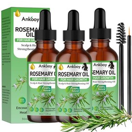 ANKOOY Pack De 2 Aceites De Romero Para El Crecimiento Del Cabello, Aceite De Romero Para El Crecimiento Del Cabello, Sérum Fortalecedor Para Cabello Seco Y Dañado, Tratamiento Para La Caída Del Cabel
