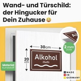 DankeDir! River Alcohol Flows Sign with Saying - Funny Gift for Him Gift Idea Birthday Gift Men Boys Party Decoration Accessories Joke Item JGA - Accessory Photo Box