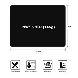 Silicone Placemats, Food-Grade Non-Slip Waterproof, Dining, Countertop Protector, Kitchen Counter Mat, Heat Resistant, Baking mat Dishwasher Safe