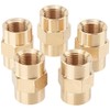 LTWFITTING Brass BSP Pipe Fitting 1/8-Inch Female BSPP Coupling Water
