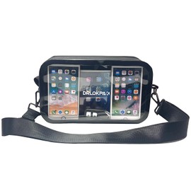 DRLOKPAK Stadium-Approved Clear Crossbody Bag Handbag–Reusable PVC Purse Pack for Events Concerts Festivals & Games, Black, 10.5" Lx 6.2" H x 3"