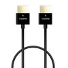 Elecom ECDH-HD14SS03BK HDMI Cable, 11.8 inches (30 cm), Supports 4K